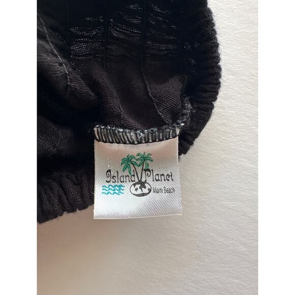 Island Planet🌿Black Palazzo Pants Wide Leg Boho Lounge Resort Women’s SZ Small - Picture 2 of 10